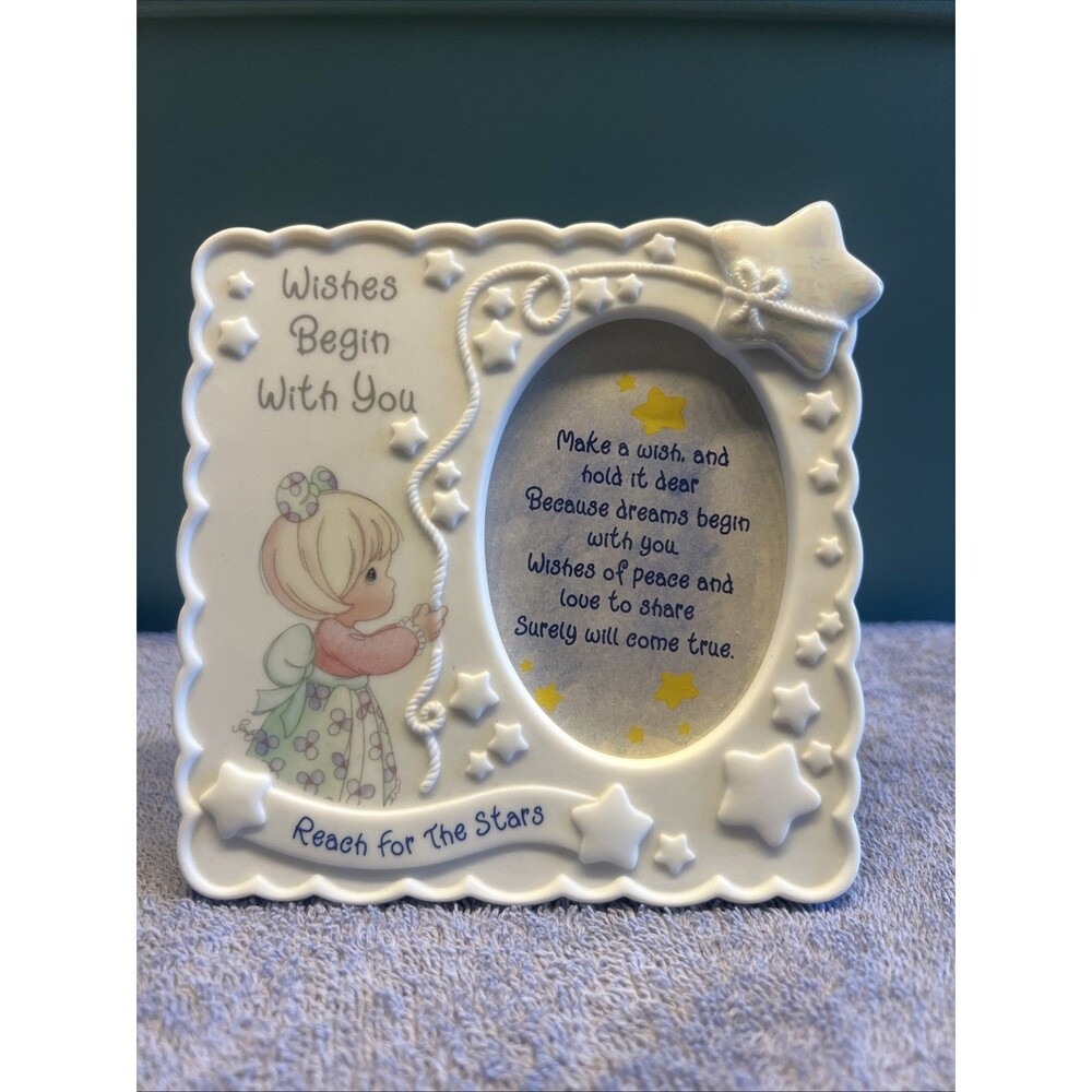 Precious Moments Picture Frame Reach For Stars Wishes Begin With You Enesco 1998